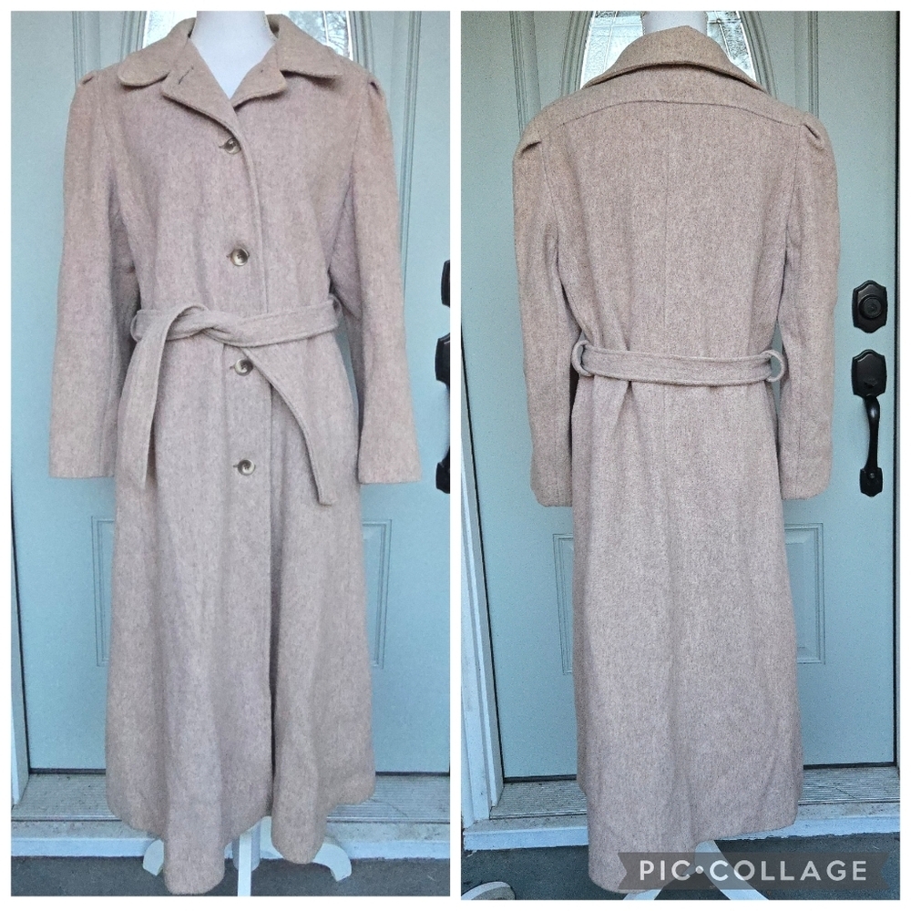 Ms Freddi Tan Wool Trench Coat